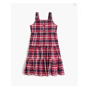 Crewcuts Red and White Plaid Midi Dress